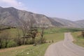 A beautiful plain with a road from it, Iran, Gilan Royalty Free Stock Photo