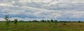 Beautiful plain sky horizon in field