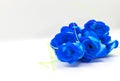 Beautiful plastic blue rose flower.