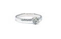 Beautiful Platinum ring with diamond isolated