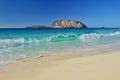 Beautiful Playa de las Conchas with Montana Clara in the background. The island La Graciosa, belonging to Lanzarote, Canary