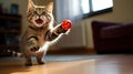 Beautiful playing kitten