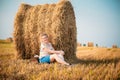 Beautiful Plus Size Young Woman In Shirt Posing In Summer Field Royalty Free Stock Photo