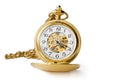 Beautiful pocket clock in gold Royalty Free Stock Photo