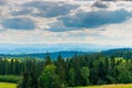 Beautiful Poland landscape on the horizon of the Tatra