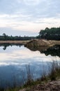 Beautiful polish lake landscape on a cloudy day Royalty Free Stock Photo