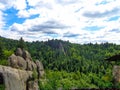 Beautiful ponarama mountain landscape at altitude. Royalty Free Stock Photo