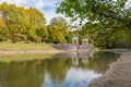 Beautiful pond in the park Royalty Free Stock Photo