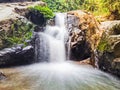 Beautiful of Pong Phra Bat Waterfall with sunlight at Chiang Rai, Thailand Royalty Free Stock Photo