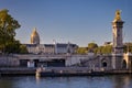 Beautiful Pont Alexandre III bridge over the Seine river, Paris. France Royalty Free Stock Photo