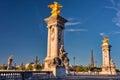 Beautiful Pont Alexandre III bridge over the Seine river, Paris. France Royalty Free Stock Photo