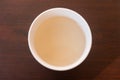 Beautiful porcelain tea cup close up shot top view Royalty Free Stock Photo