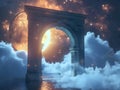 Beautiful portal with copy space for goals and predicate Royalty Free Stock Photo