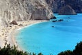 Porto Katsiki beach panorama, Lefkada, Greece. Royalty Free Stock Photo