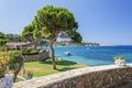 Beautiful Porto Roma sandy beach. It is situated on Vassilikos peninsula on the south east coast of Zakynthos island, Greece.