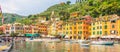 The beautiful Portofino with colorful houses and villas in Italy