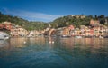 The beautiful Portofino panorama with colorfull houses