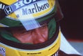 portrait Ayrton Senna racing driver,formula one championship brazilian (editoral use