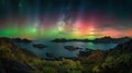 A beautiful portrait of northern lights generative AI Royalty Free Stock Photo