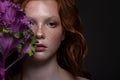 Beautiful portrait of a red-haired teenager girl Royalty Free Stock Photo