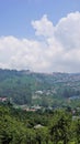 Beautiful portrait scenic urbanized residential area made up of cottage houses view popularly known as city view of Queen of Hills Royalty Free Stock Photo