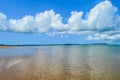 Beautiful Portuguese Island beach with green water,Mozambique