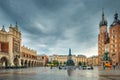 Beautiful postcard view of Krakow`s main square