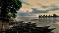 Beautiful poster of Biswanath Ghat River Assam