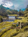 The beautiful waterfall in indonesia