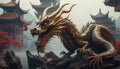 Beautiful fantasy dragon. Year of the Dragon according to the eastern horoscope