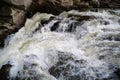 Beautiful powerful Probiy waterfall, Prut river, Yaremche city, Ukraine Royalty Free Stock Photo