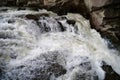 Beautiful powerful Probiy waterfall, Prut river, Yaremche city, Ukraine Royalty Free Stock Photo