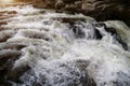 Beautiful powerful Probiy waterfall, Prut river, Yaremche city, Ukraine Royalty Free Stock Photo