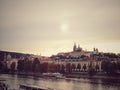 Beautiful Prague. Amazing view over Vltava river. Czech Republic Royalty Free Stock Photo