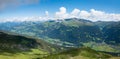 Beautiful Prattigau valley, canton grisons, view from Gotschnagrat, switzerland