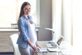 Beautiful pregnant business woman Royalty Free Stock Photo