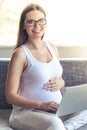 Beautiful pregnant business woman Royalty Free Stock Photo