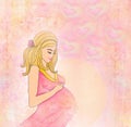 Beautiful pregnant girl Royalty Free Stock Photo