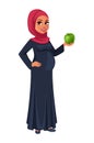 Beautiful pregnant Muslim woman in hijab