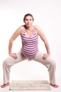 Beautiful pregnant woman fitness Royalty Free Stock Photo