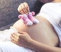 Beautiful pregnant woman at home Royalty Free Stock Photo