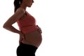 Beautiful pregnant woman isolated Royalty Free Stock Photo
