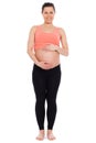 Beautiful pregnant woman isolated Royalty Free Stock Photo