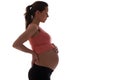 Beautiful pregnant woman isolated Royalty Free Stock Photo