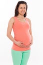 Beautiful pregnant woman isolated Royalty Free Stock Photo