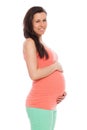 Beautiful pregnant woman isolated Royalty Free Stock Photo