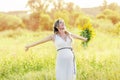 Beautiful pregnant woman relaxing in the park Royalty Free Stock Photo