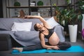 Pregnancy Yoga, Fitness concept. Royalty Free Stock Photo