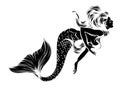 Beautiful Princess Mermaid. Sea theme. vector illustration on a white background. Royalty Free Stock Photo