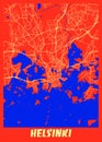 Helsinki - Finland Retro City Map